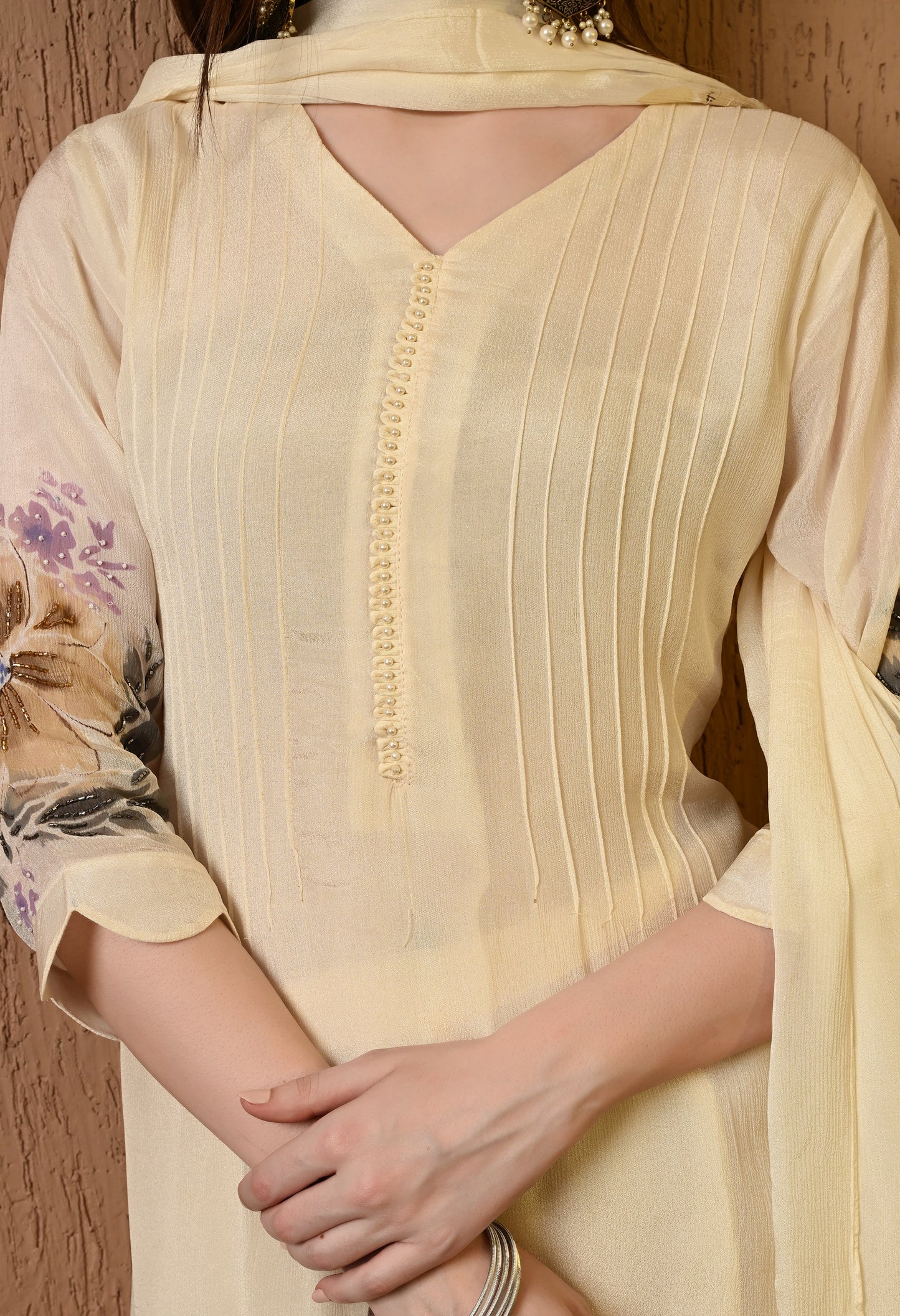Cream A-Line Chinon Elegance