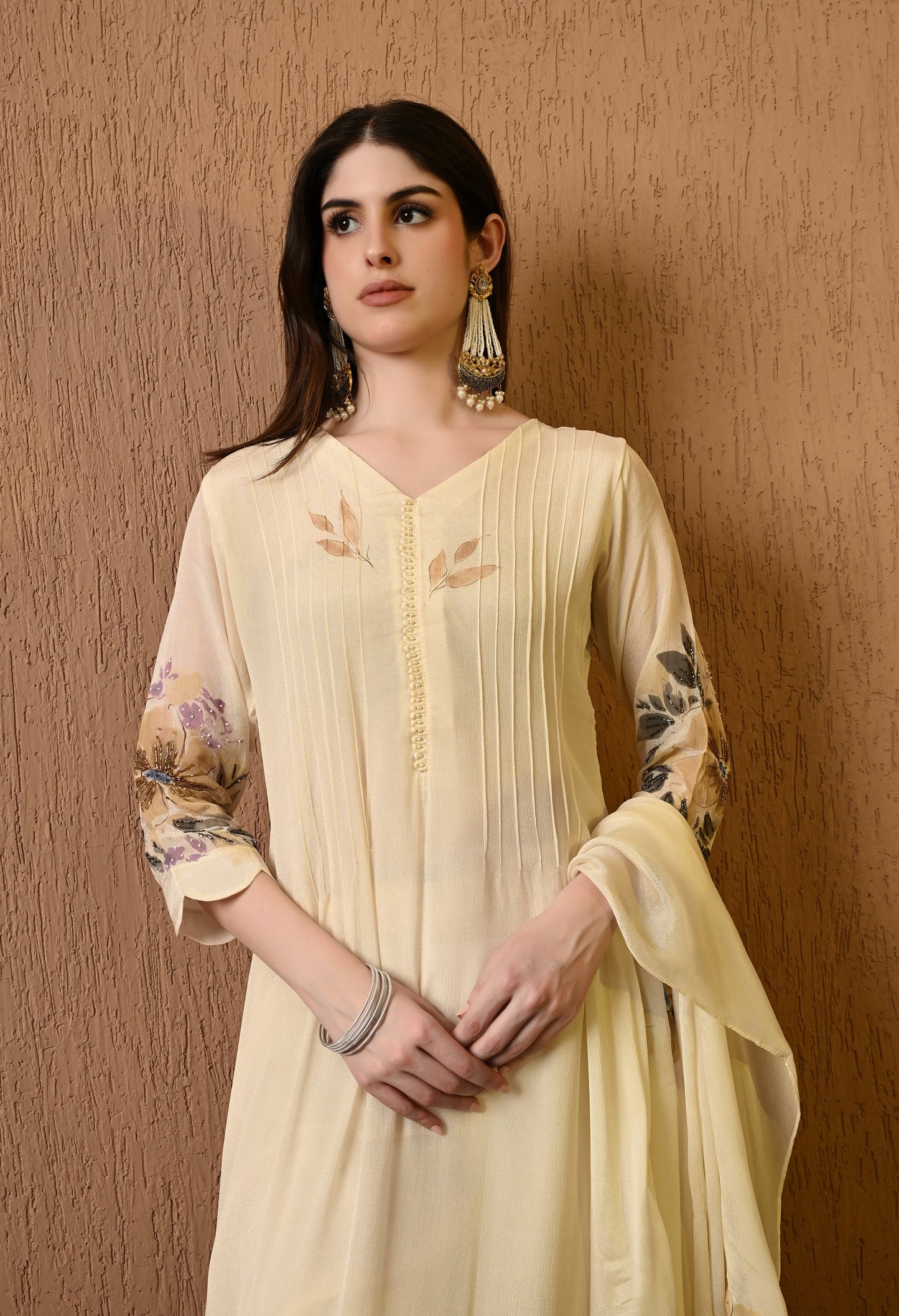 Cream A-Line Chinon Elegance