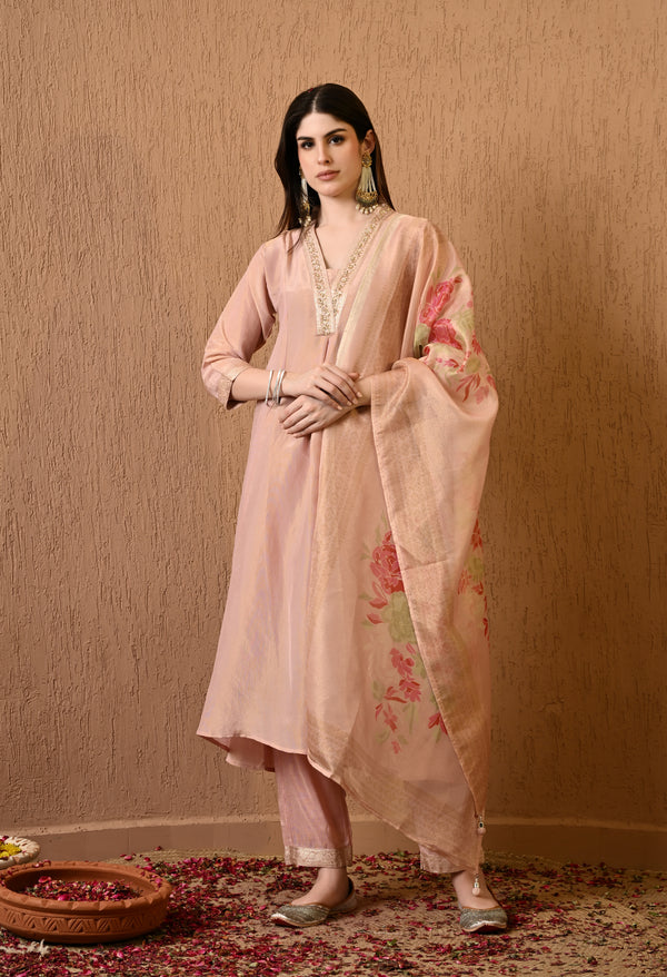 Light Pink Floral Grace Suit