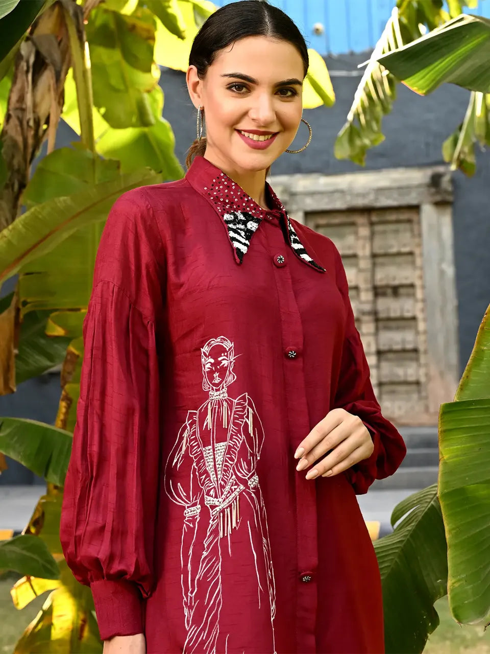 Stylish Bottle Red Co-ord Set