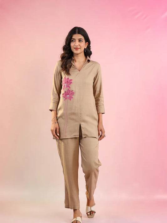 Blush Bloom Beige Co-ord Set