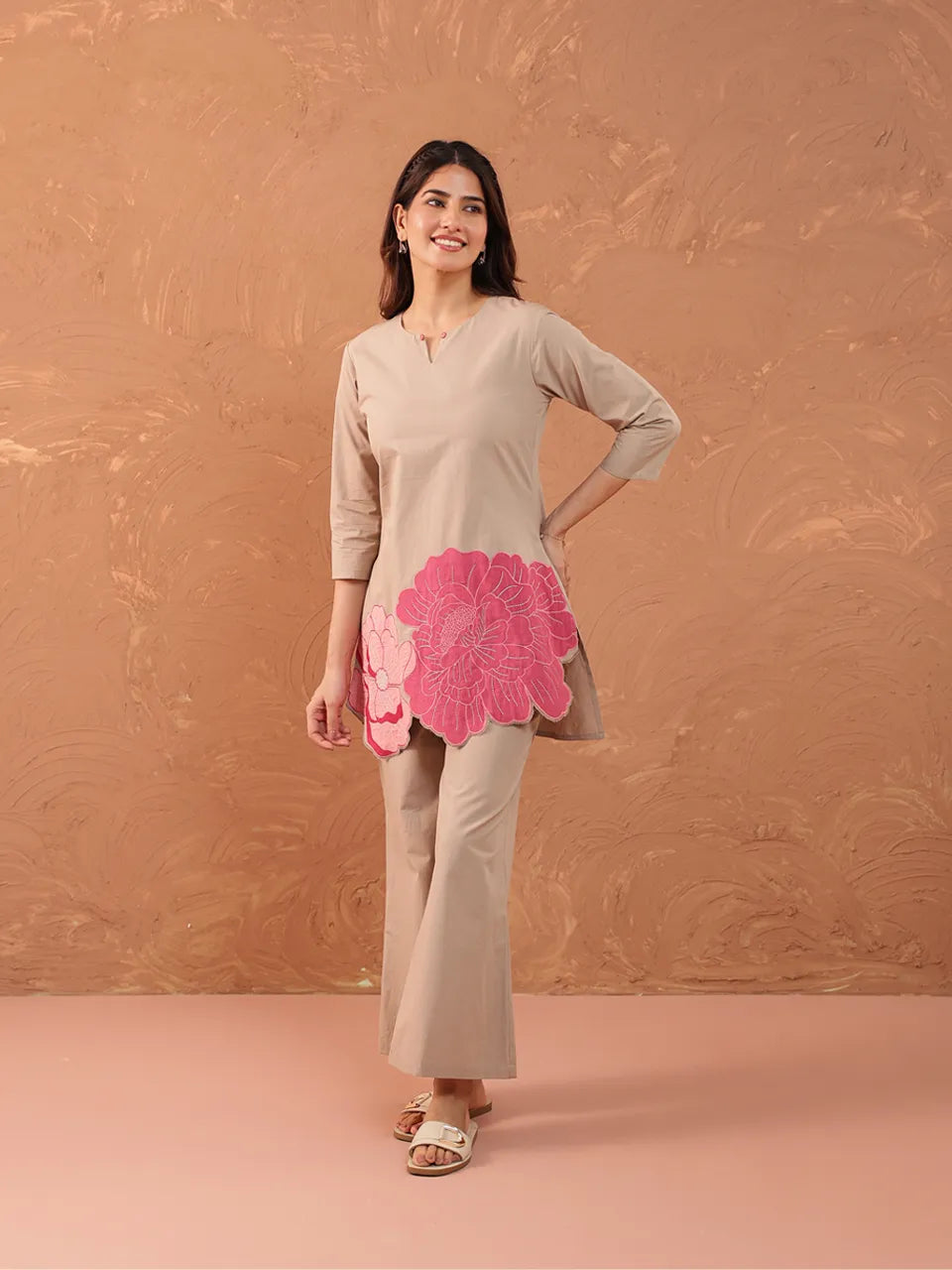 Petal Grace Beige Co-ord Set