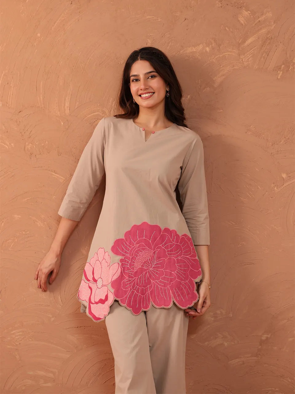 Petal Grace Beige Co-ord Set