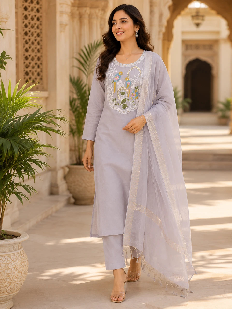 Moonbird Embroidered Kurta Set