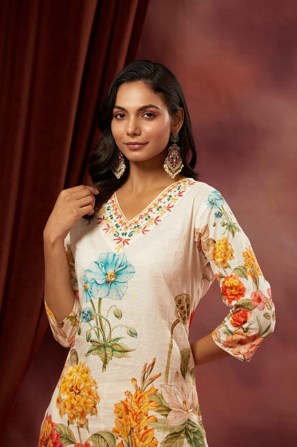 Designer soft cotton suit set - stylish and comfortable ethnic outfit