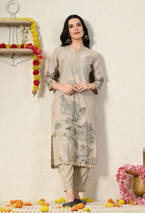 Green Silk Elegance Suit