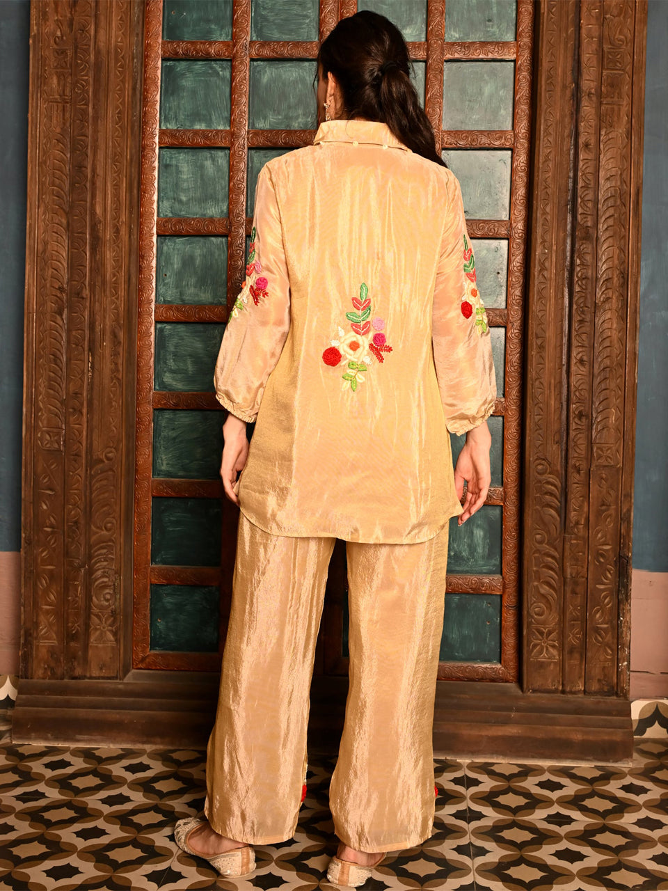 Shimmering Golden Co-Ord Set